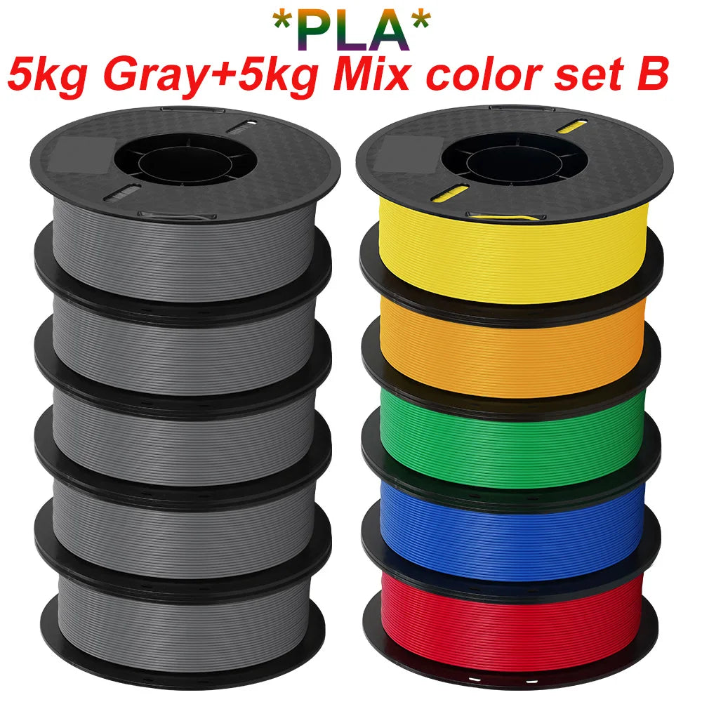 KINGROON 10KG PLA Filament PETG 3d Filament 1.75mm For 3D Printer Filament Bundle Mixed colors FDM Printing Material Fast Ship
