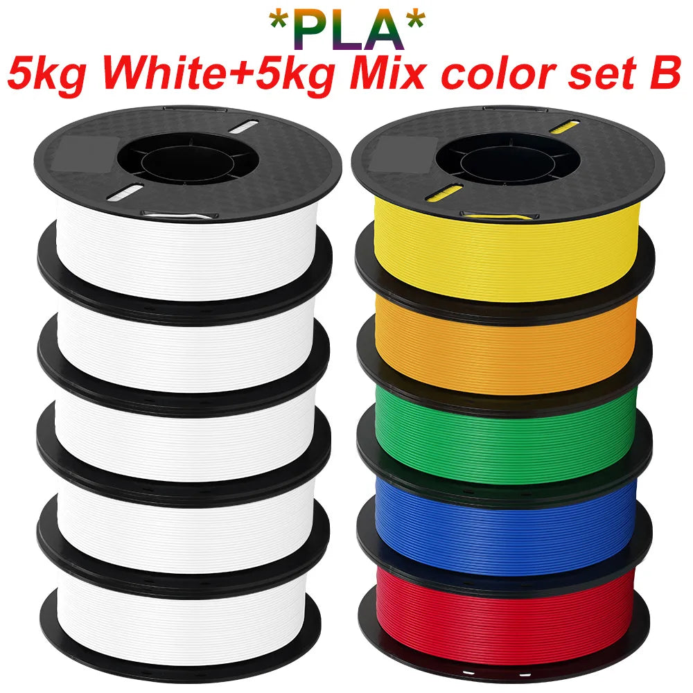 KINGROON 10KG PLA Filament PETG 3d Filament 1.75mm For 3D Printer Filament Bundle Mixed colors FDM Printing Material Fast Ship
