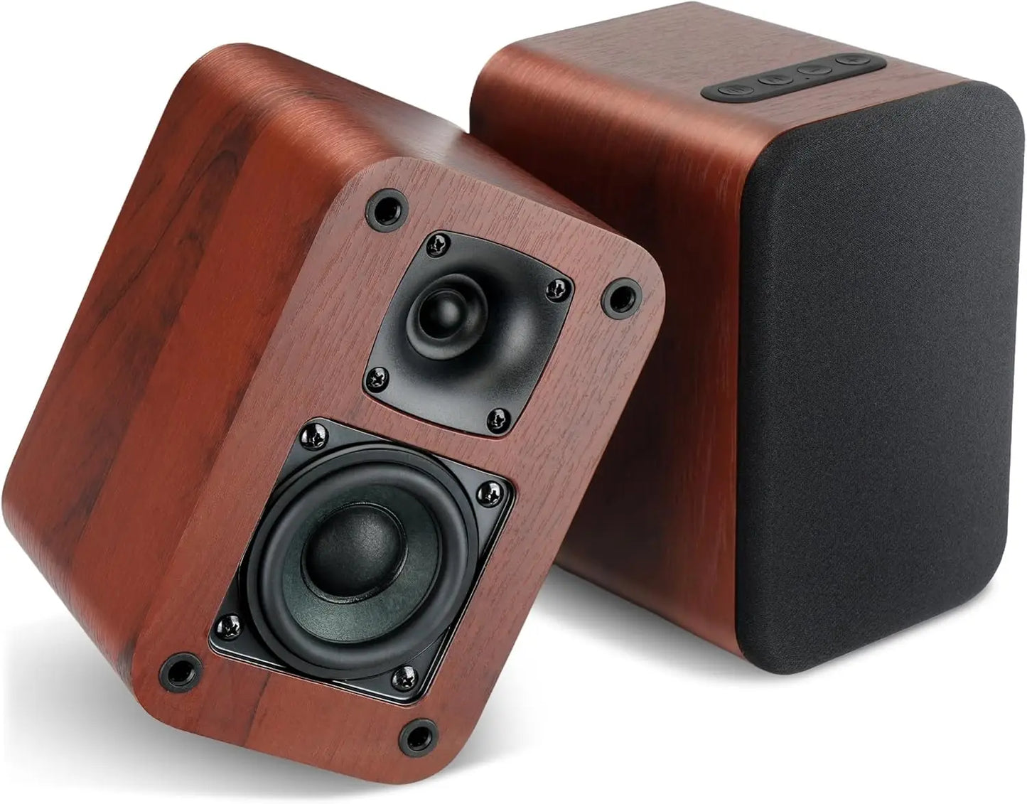 40W Bluetooth Bookshelf Speakers with Woofer, Optical/AUX/TV-ARC for Turntable, No Amplifier Needed