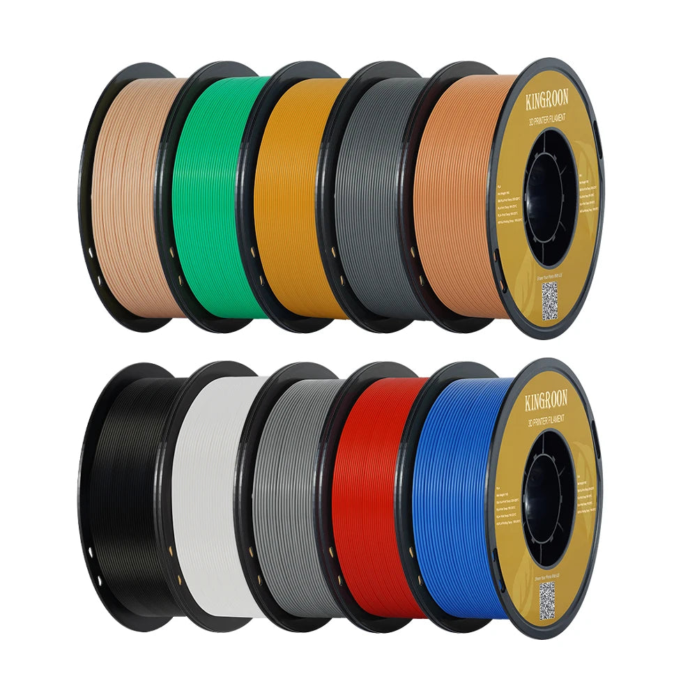 KINGROON PLA Filament 1.75mm 5/10KG pla Plastic For 3D Printer, Standard 1kg/roll 3D Printing Filaments Mix Color Local Shipping