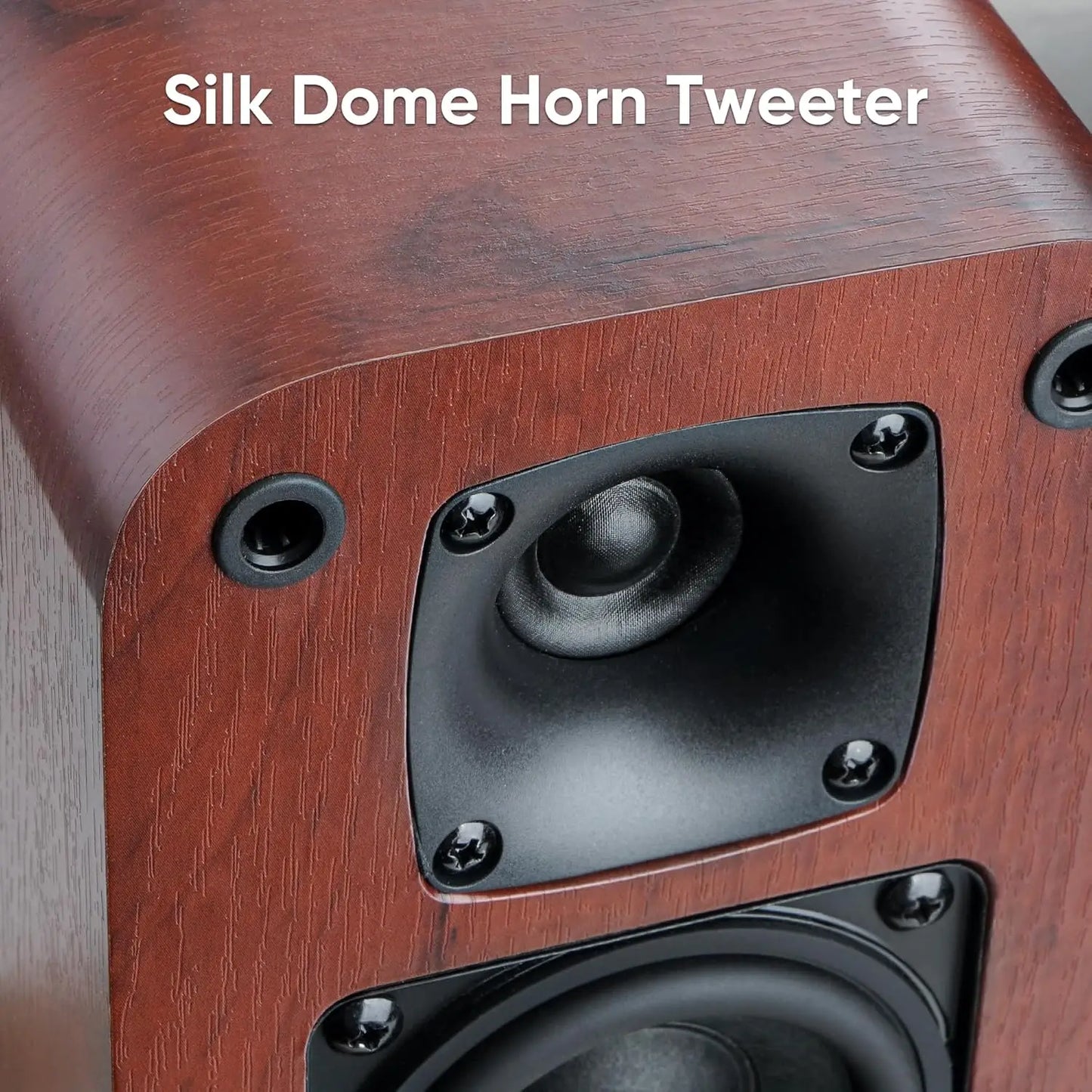 40W Bluetooth Bookshelf Speakers with Woofer, Optical/AUX/TV-ARC for Turntable, No Amplifier Needed